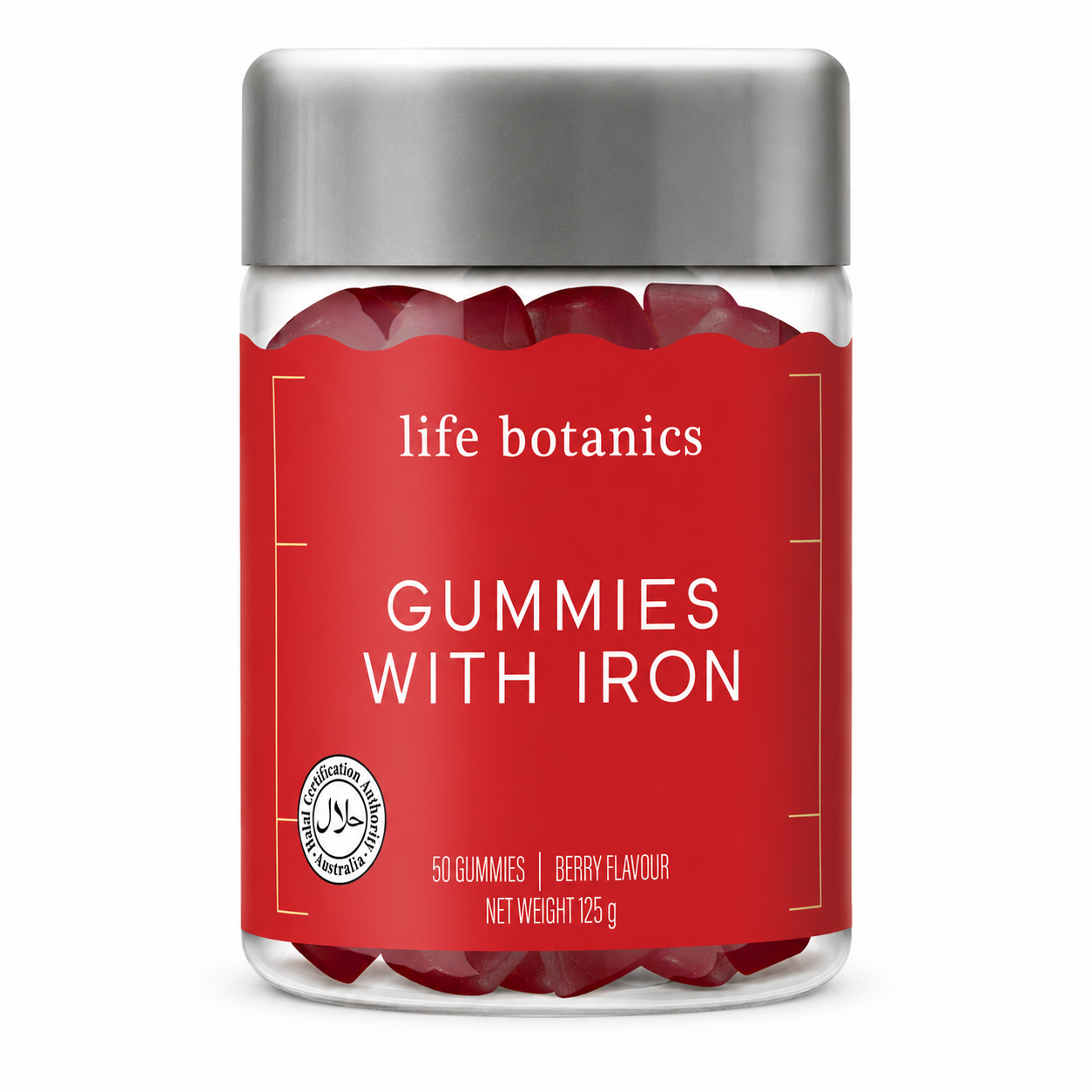 Life Botanics Iron Gummies 50s bottle product photography