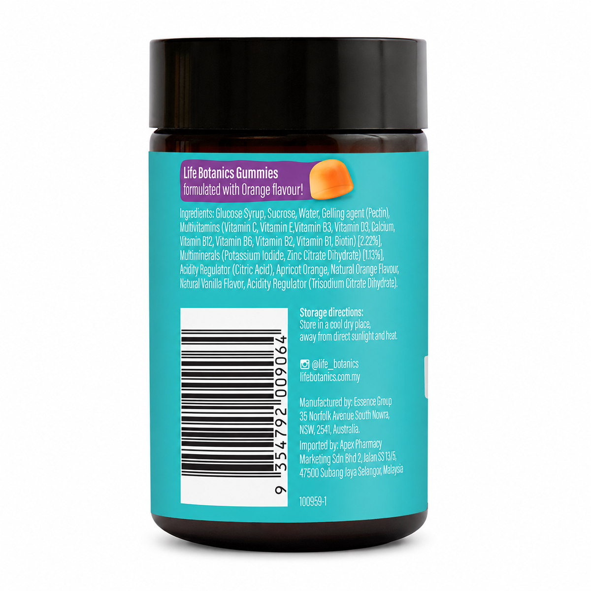 Life Botanics Multivitamin Kids Gummies 30s bottle product photography