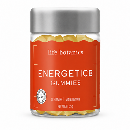 Life Botanics Energetic B Gummies 50s front of pack label