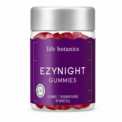 Life Botanics EzyNight Gummies 50s front of pack label