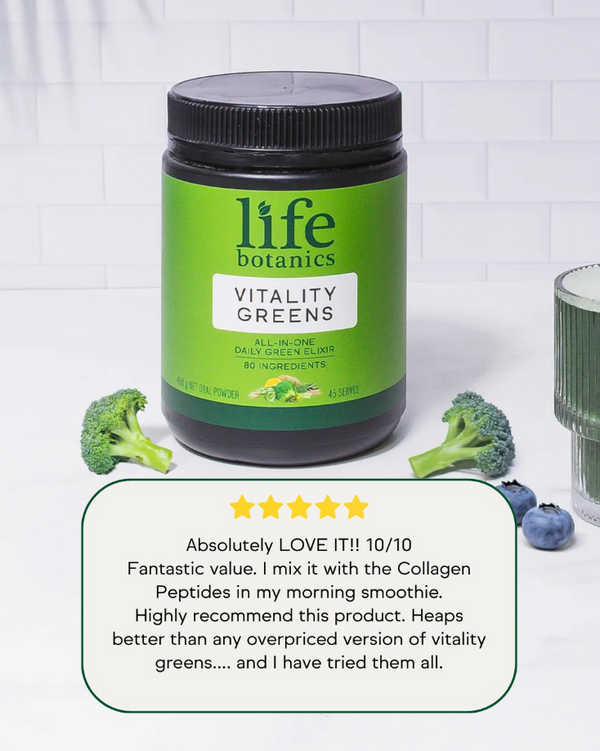 Life Botanics Vitality Greens Powder — 80 ingredient daily green elixir Australia